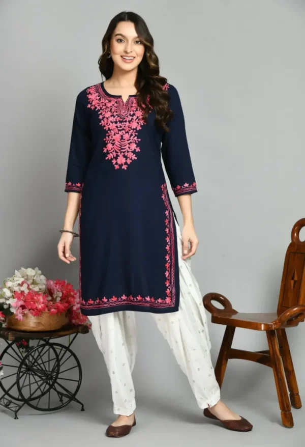 Blue Kashmiri Kurti