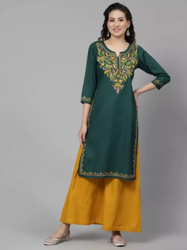 Bushra Green Kurti