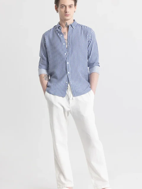 Stripehaven Blue Striped Shirt